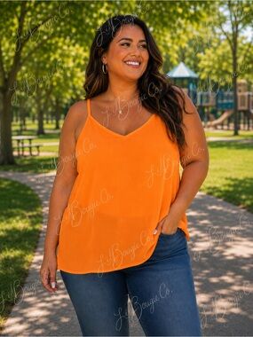 NWT Torrid Sophie Orange Chiffon Cami | Size 2 (18/20)